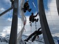 Schienenmontage auf der Bergstation