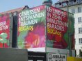 Baucontainerverkleidung mit wechselnder Werbung